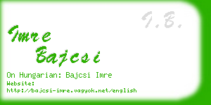 imre bajcsi business card